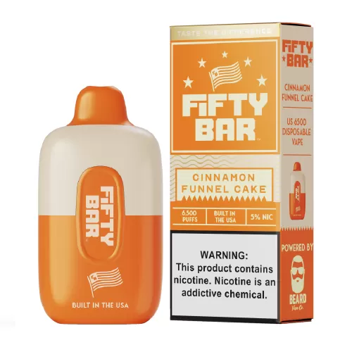 Cinnamon Funnel Cake Disposable Vape (6500 Puffs) by Fifty Bar - Image 2