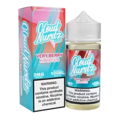 Cloud Nurdz Iced E-Liquid – Very Berry Hibiscus 100ml