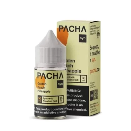 Pacha Salt E-Liquid – Golden Peach Pineapple 30ml