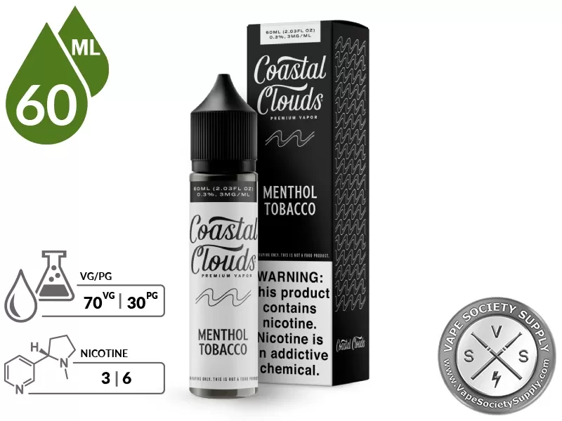 Menthol Tobacco Coastal Clouds 60ml - Image 2