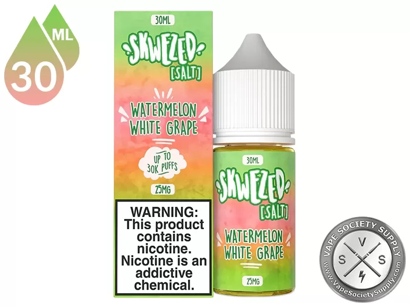 Watermelon White Grape SKWEZED SALT 30ml - Image 3