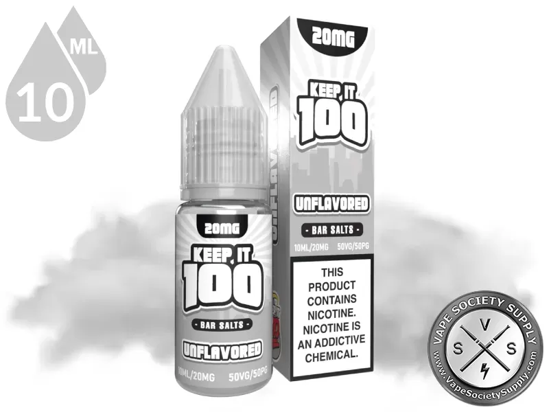 Unflavored by Keep It 100 Bar Salt 10ml