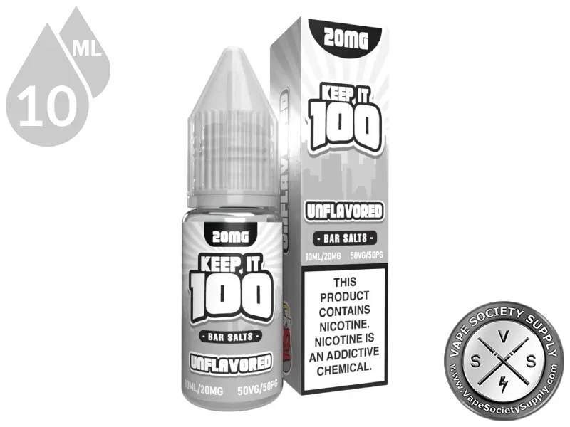 Unflavored by Keep It 100 Bar Salt 10ml - Image 3