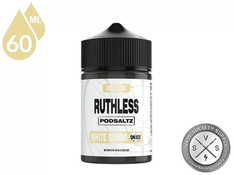 White Gummi On Ice Ruthless Essentials Pod Salt 60ml - Image 3