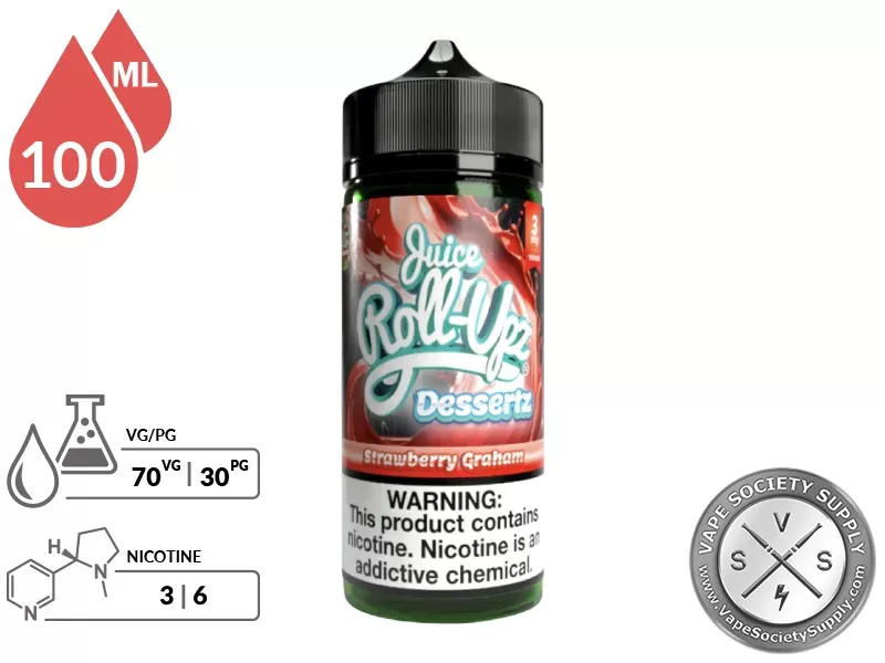Strawberry Graham by Juice Roll Upz Dessertz 100ml - Image 2