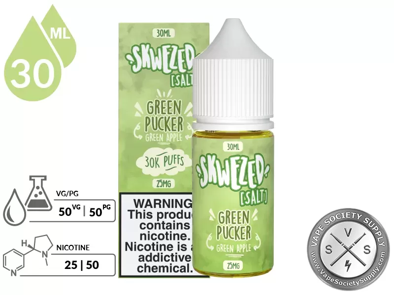 Green Apple SKWEZED SALT 30ml - Image 2