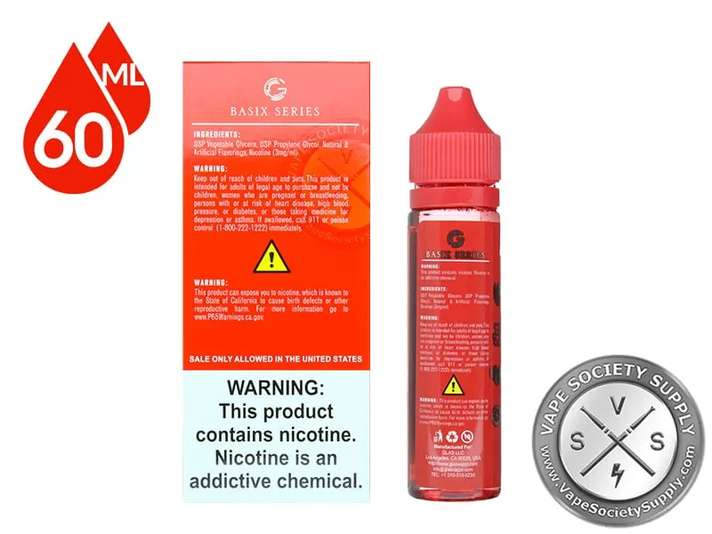 Strawberry Blast GLAS BSX VAPOR SERIES 60ml - Image 3