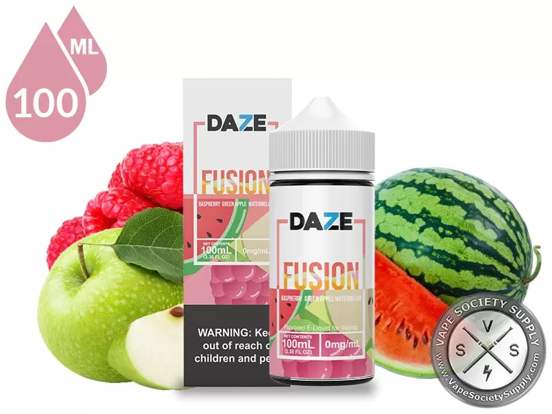 Raspberry Green Apple Watermelon 7 Daze Fusion 100ml