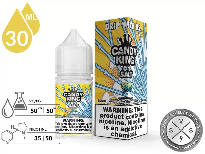 Sour Straws Candy King On Salt 30ml - Image 2