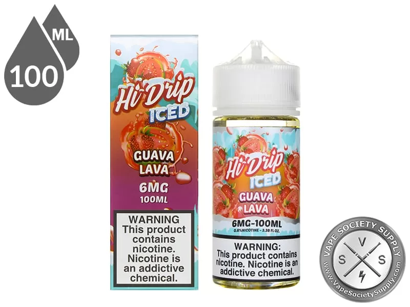 Guava Lava Iced By Hi Drip E-Liquids 100ml - Image 2