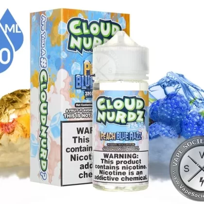 Peach Blue Raspberry Iced by Cloud Nurdz 100ml