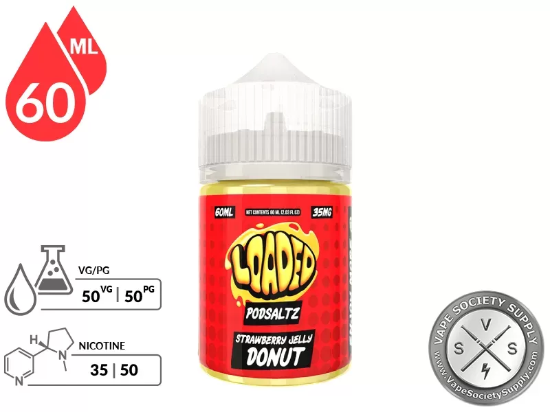 Strawberry Jelly Donut Loaded PODSALTZ 60ml - Image 2