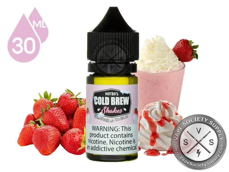 Strawberi & Cream by Nitro’s Cold Brew Shakes Salt 30ml