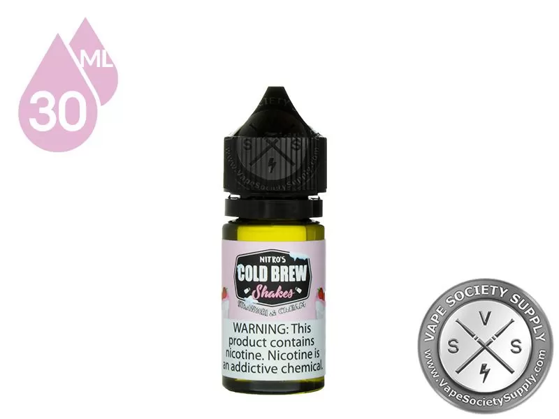 Strawberi & Cream by Nitro’s Cold Brew Shakes Salt 30ml - Image 2
