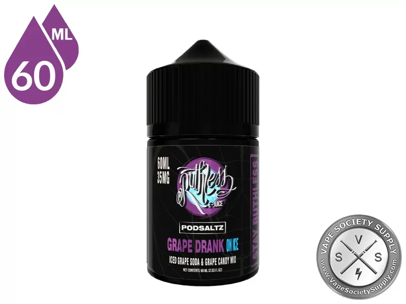Grape Drank On Ice Ruthless PODSALTZ 60ml - Image 3