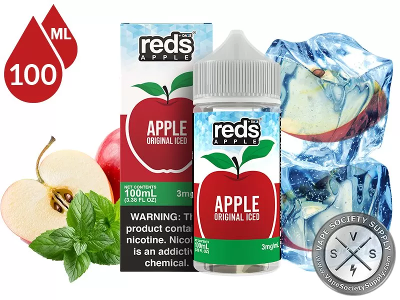Original Iced Reds Apple 7 Daze 100ml