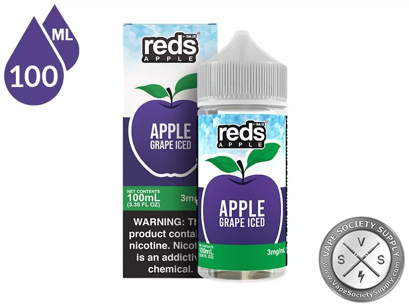 Grape Iced Reds Apple 7 Daze 100ml - Image 3