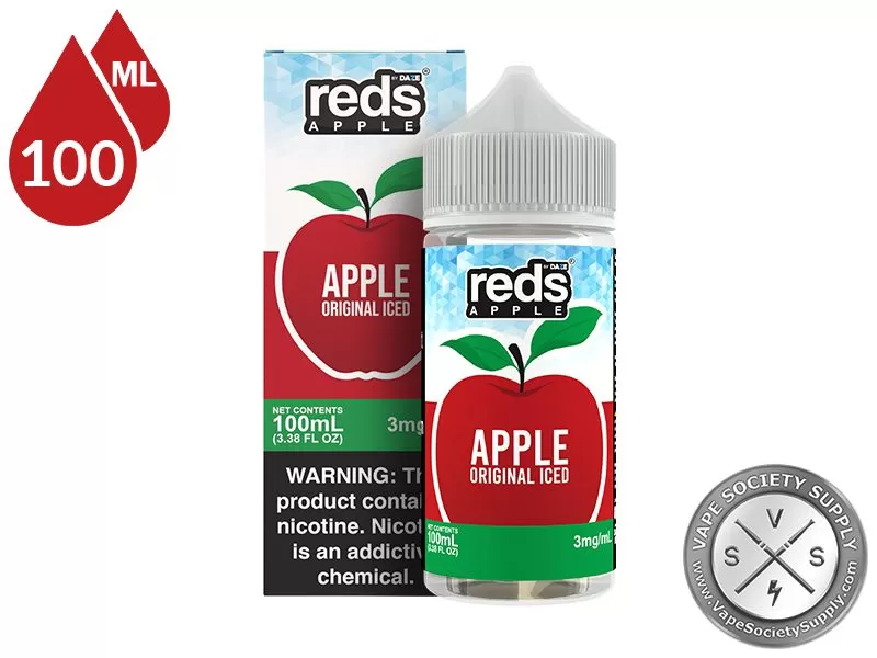 Original Iced Reds Apple 7 Daze 100ml - Image 3