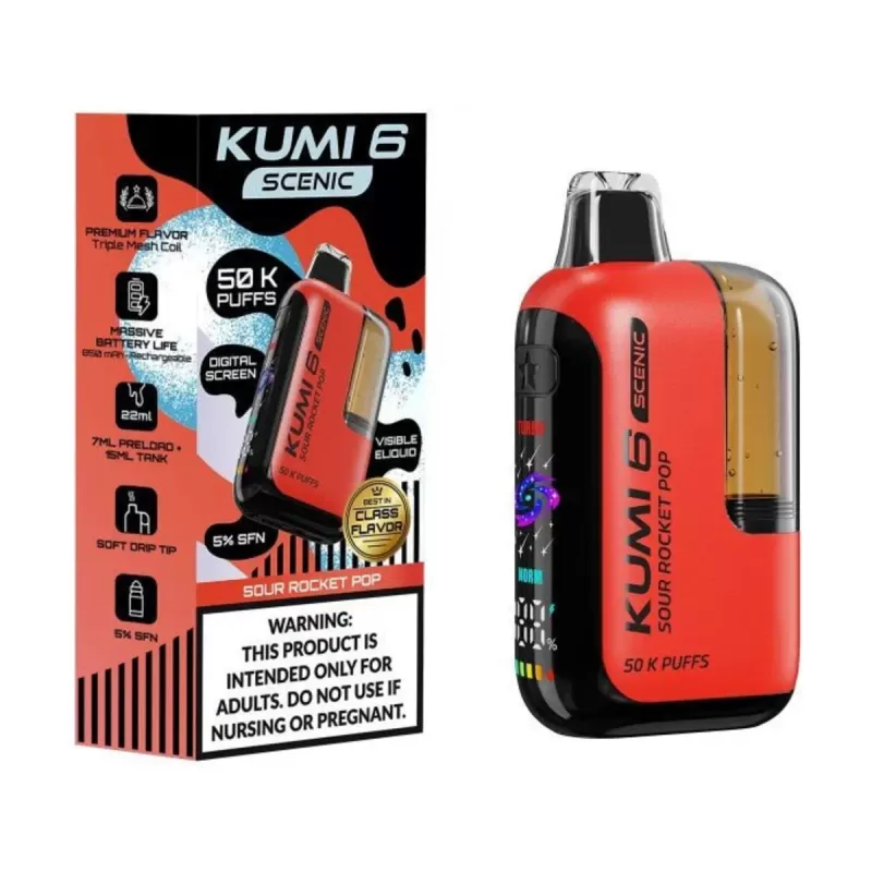 Kumi 6 Scenic SFN 5% Disposable Sour Rocket Pop