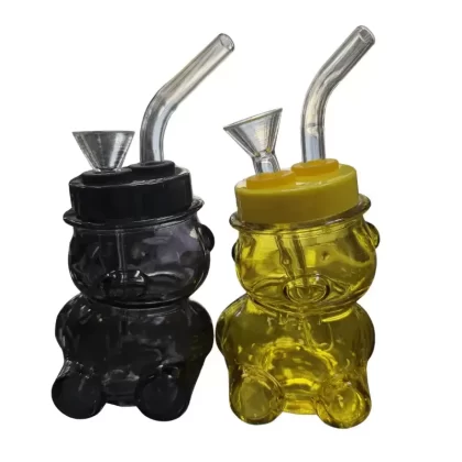 4″ Glass Bowtie Man Water Pipe