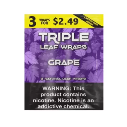 Triple Leaf Tobacco Wraps Grape