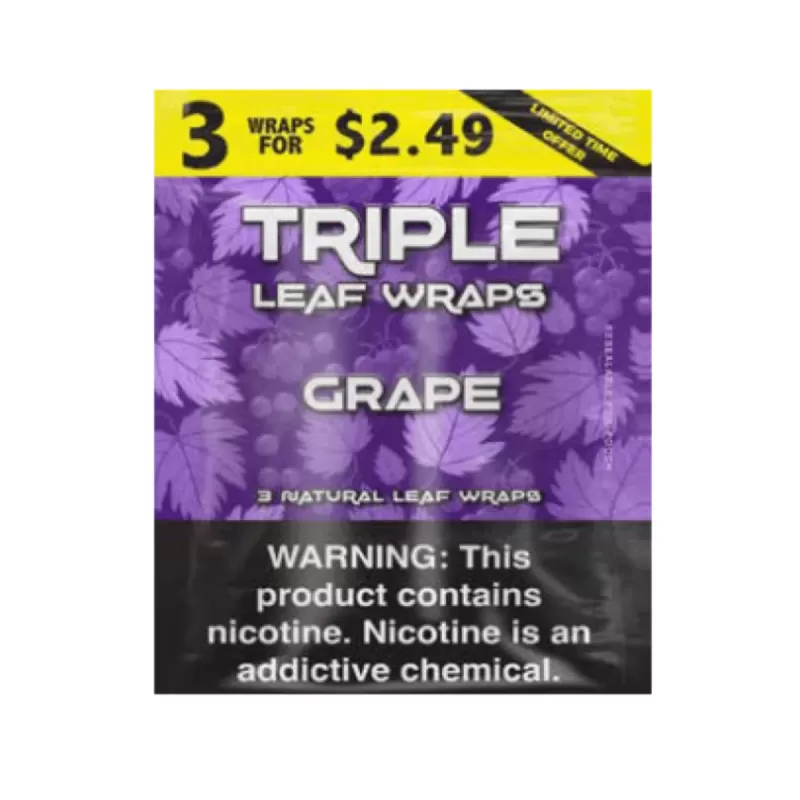 Triple Leaf Tobacco Wraps Grape