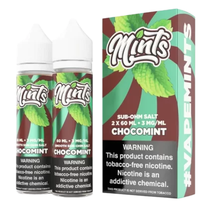 MINTS Chocomint Eliquid by Mints Vape Co. (Freebase) – 120mL (2x60mL Bottles)
