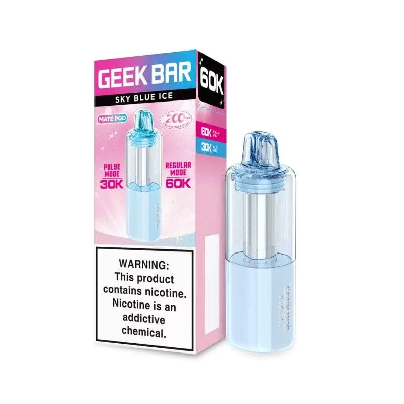 Sky Blue Ice Geek Bar Mate Pod 60K