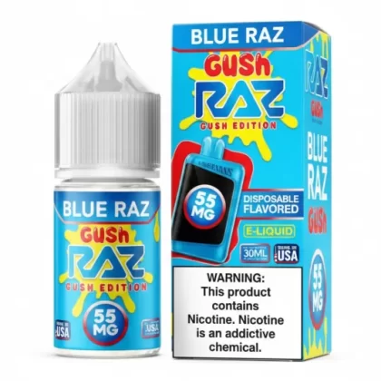 Blue Raz Gush – Pod Juice Salts x RAZ E-Liquid – 30mL