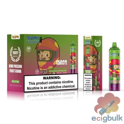 VOPK TORNADO 15000 Puffs Disposable Vape – 10 Flavors & Adjustable Airflow