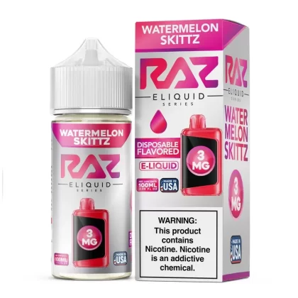 Pod Juice X RAZ – Watermelon Skittz – 100ML E-Liquid