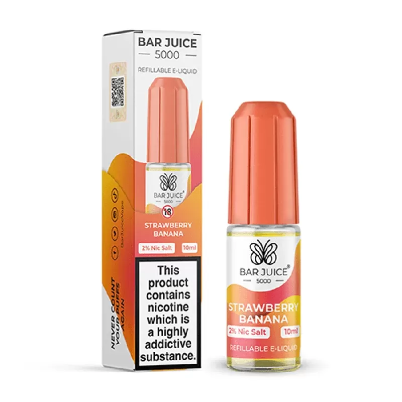 Strawberry Banana Bar Juice 5000 Nic Salt E-liquid 10ml