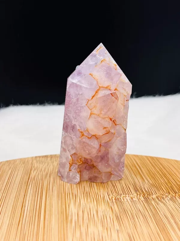 Small Amethyst & Flower Agate Tower