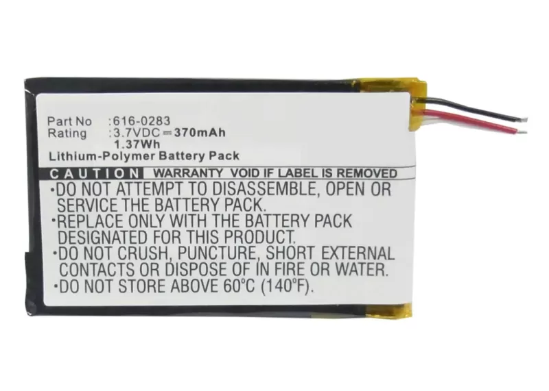 Batteries N Accessories BNA-WB-P6104 Player Battery – Li-Pol, 3.7V, 370 mAh, Ultra High Capacity Battery – Replacement for Apple 616-0282 Battery