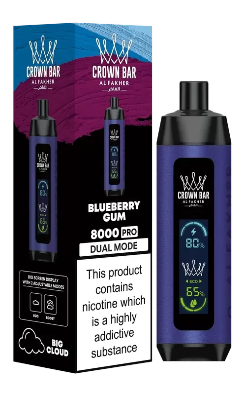 Blueberry Gum Al Fakher Crown Bar PRO 8k
