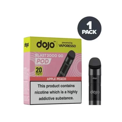 Apple Peach Vaporesso Dojo Blast 2000 Go Pre-filled Pods