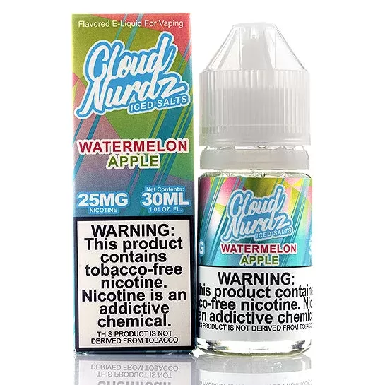 Watermelon Apple Iced Salt – Cloud Nurdz E-Juice