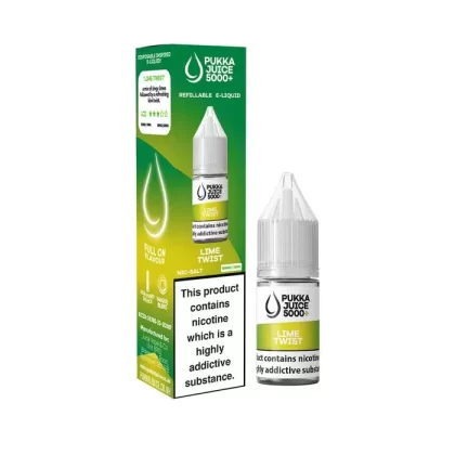Lime Twist 10ml Nic Salt E-Liquid by Pukka Juice 5000+