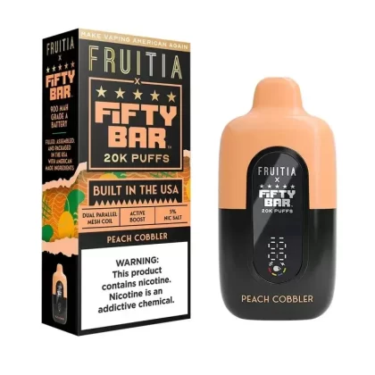 Peach Cobbler Fruita x Fifty Bar Vape 20K Disposable