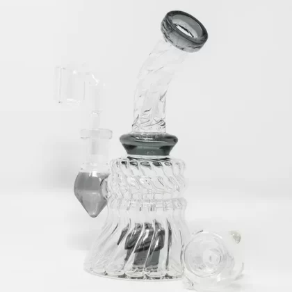 6″ Twisted Glass Shower Bend Dab Rig
