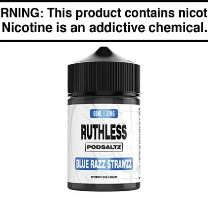 BLUE RAZZ STRAWZZ BY RUTHLESS ESSENTIALS SALT 60ML